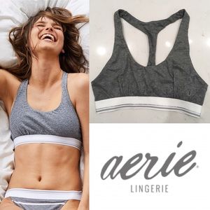 NWOT AERIE T-BACK COTTON BRALETTE W/LUREX SPARKLE